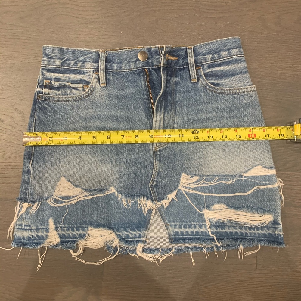 Frame Le Mini Skirt Front Split Release Hem - Picture 14 of 15